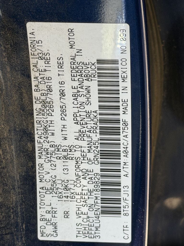 2015 Toyota Tacoma Base V6