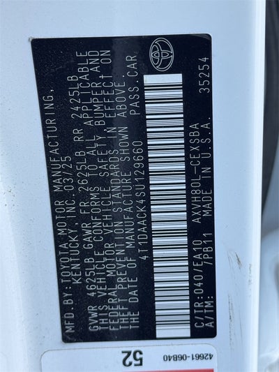 2025 Toyota Camry SE