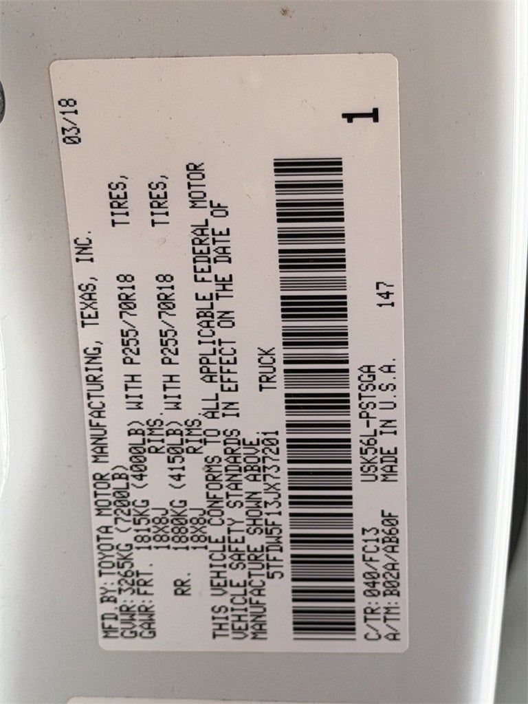 2018 Toyota Tundra SR5 CrewMax