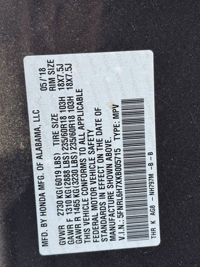 2019 Honda Odyssey EX-L