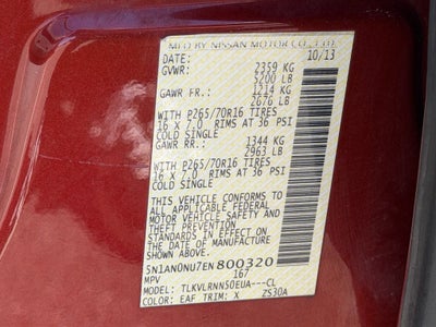 2014 Nissan Xterra S