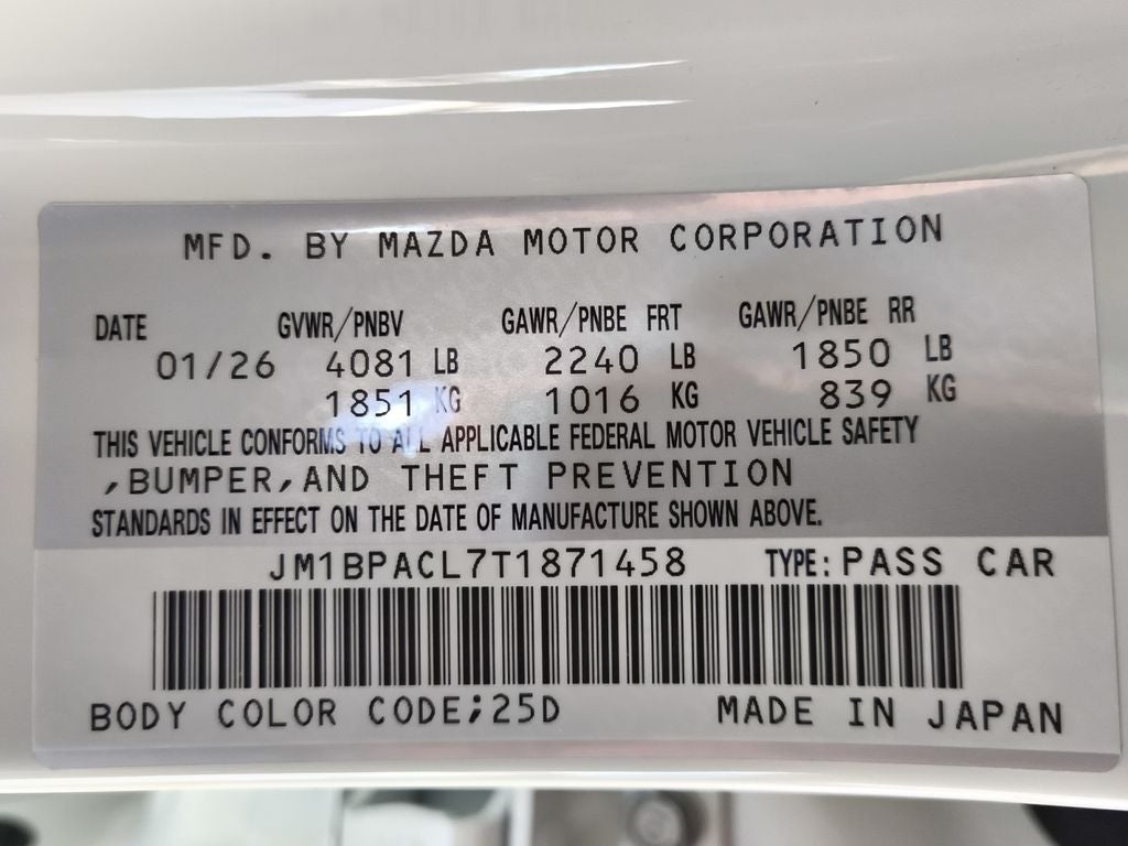 2026 Mazda Mazda3 Sedan 2.5 S Preferred