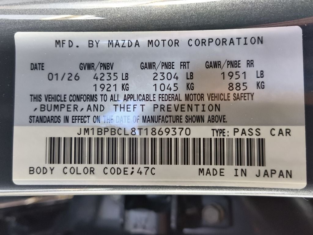 2026 Mazda Mazda3 Sedan 2.5 S Carbon Edition