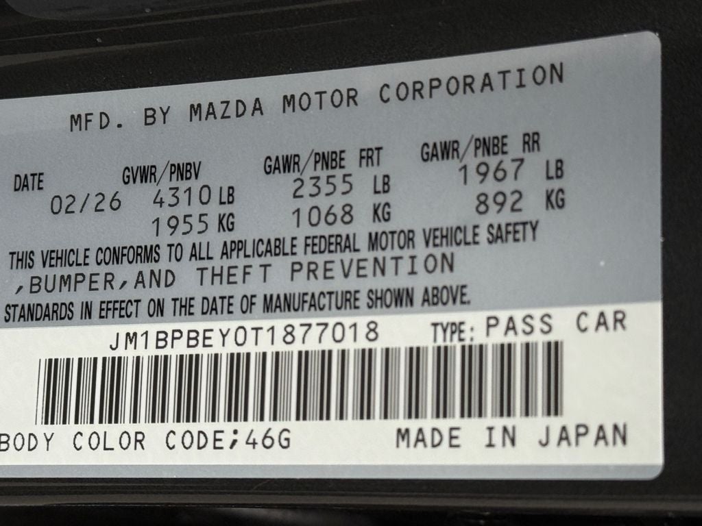 2026 Mazda Mazda3 Sedan 2.5 Turbo Premium Plus