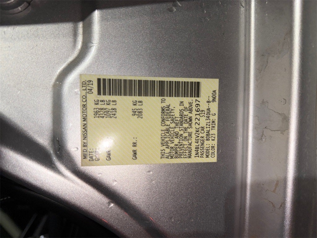 2019 Nissan Altima 2.5 SL