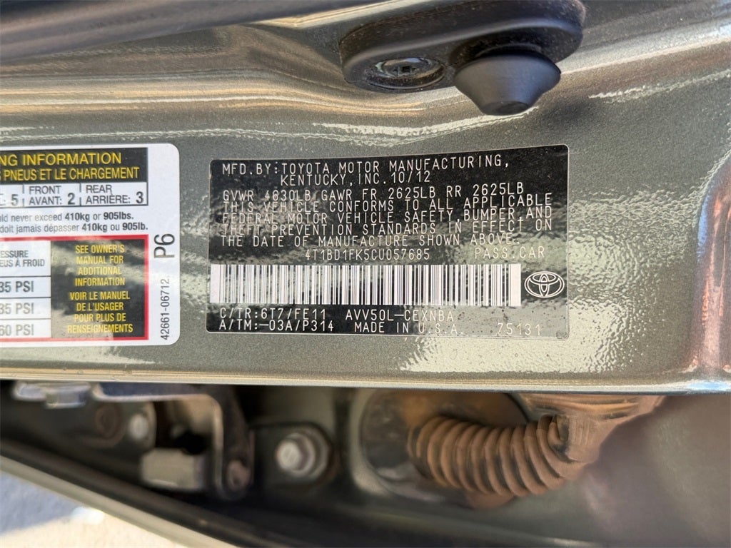 2012 Toyota Camry Hybrid XLE