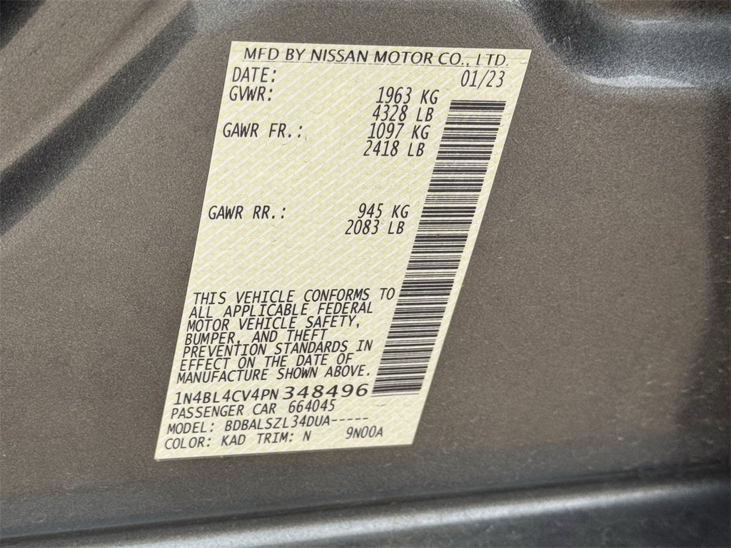 2023 Nissan Altima 2.5 SR