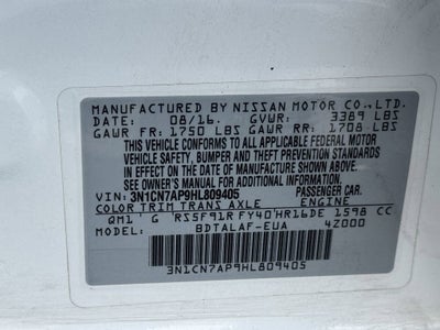 2017 Nissan Versa Sedan S