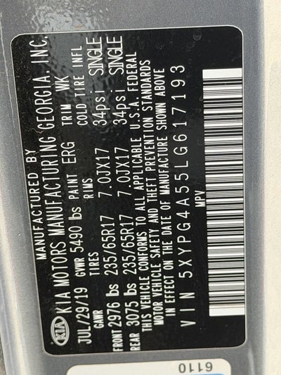 2020 Kia Sorento LX V6