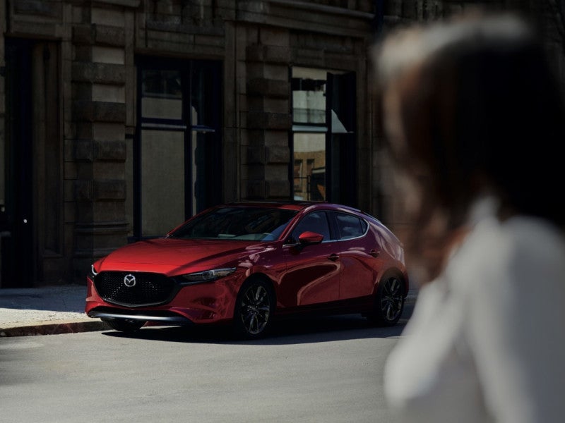 Red Mazda 3 Hatchback
