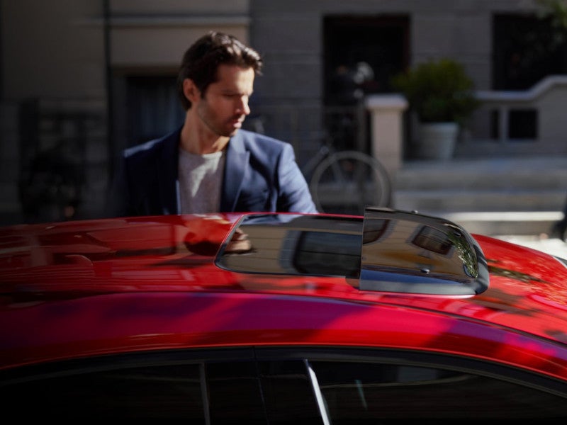 Red Mazda 3 Hatchback